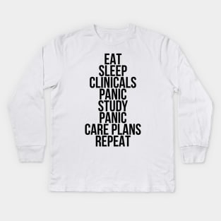 Funny Nursing Student Quote Tee Shirts Kids Long Sleeve T-Shirt